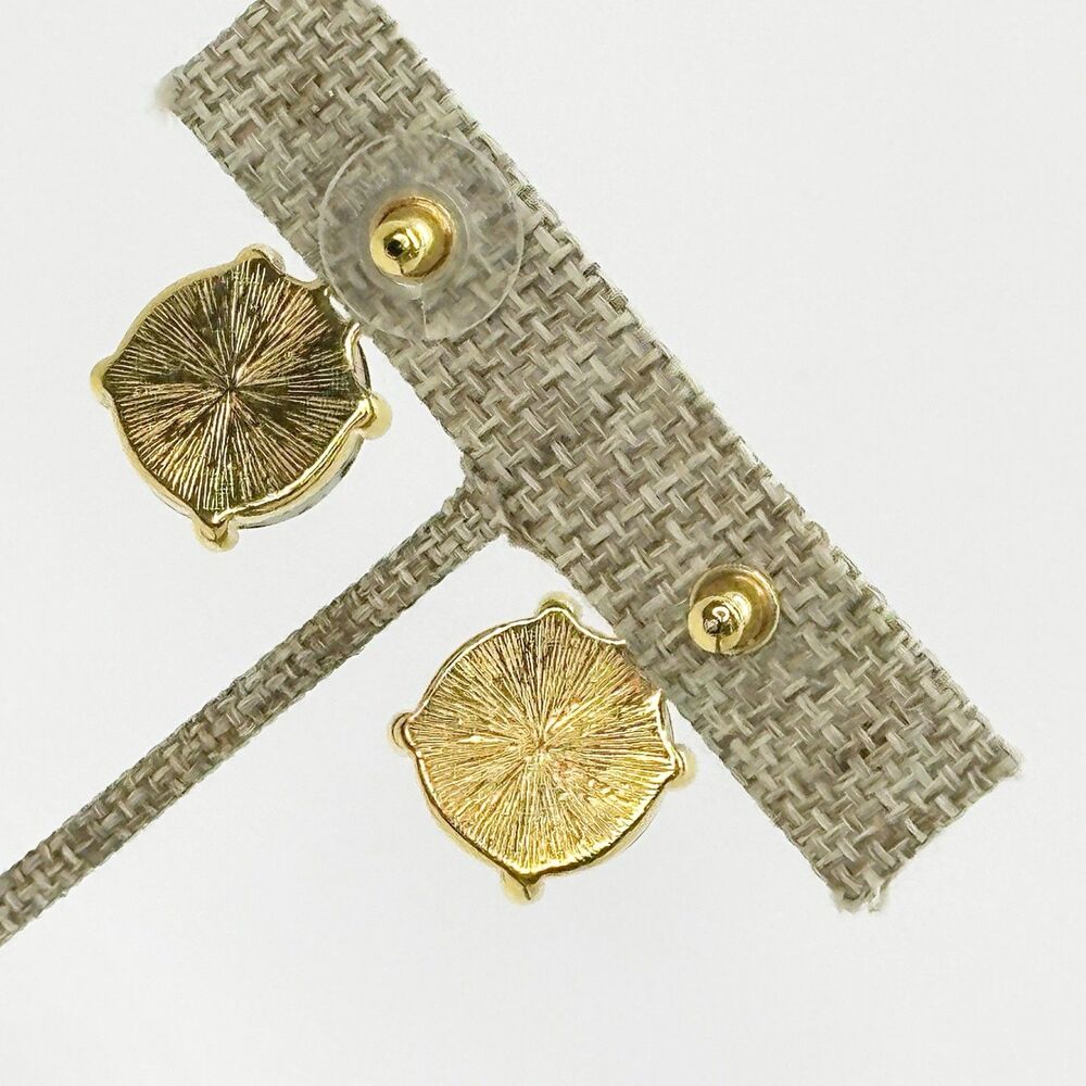 Vintage MONET Earrings Faux Stone Cabochon Gold Tone Dangle Statement Pierced - Picture 2 of 9